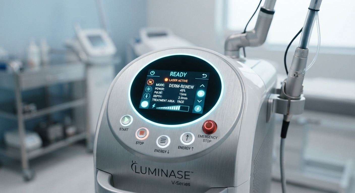 מכשיר לייזר מתקדם לחידוש עור הפנים מדגם Luminase בקליניקה לאסתטיקה רפואית